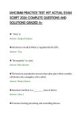 IAHCSMM PRACTICE TEST 497 ACTUAL EXAM&NewLine;SCRIPT 2026 COMPLETE QUESTIONS AND&NewLine;SOLUTIONS GRADED A&plus;&NewLine;