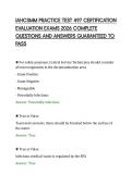 IAHCSMM PRACTICE TEST 497 CERTIFICATION&NewLine;EVALUATION EXAMS 2026 COMPLETE&NewLine;QUESTIONS AND ANSWERS GUARANTEED TO&NewLine;PASS