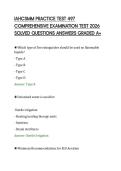 IAHCSMM PRACTICE TEST 497&NewLine;COMPREHENSIVE EXAMINATION TEST 2026&NewLine;SOLVED QUESTIONS ANSWERS GRADED A&plus;