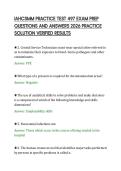 IAHCSMM PRACTICE TEST 497 EXAM PREP&NewLine;QUESTIONS AND ANSWERS 2026 PRACTICE&NewLine;SOLUTION VERIFIED RESULTS&NewLine;