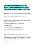 IAHCSMM PRACTICE TEST 497 EXAM&NewLine;SCRIPT COMPREHENSIVE STUDY GUIDE&NewLine;QUESTIONS WITH ACCURATE SOLUTIONS&NewLine;