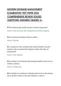 MODERN DATABASE MANAGEMENT&NewLine;EXAMINATION TEST PAPER 2026&NewLine;COMPREHENSIVE REVIEW SOLVED&NewLine;QUESTIONS ANSWERS GRADED A&plus;
