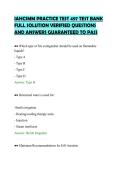 IAHCSMM PRACTICE TEST 497 TEST BANK&NewLine;FULL SOLUTION VERIFIED QUESTIONS&NewLine;AND ANSWERS GUARANTEED TO PASS