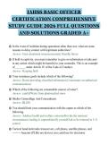 IAHSS BASIC OFFICER&NewLine;CERTIFICATION COMPREHENSIVE&NewLine;STUDY GUIDE 2026 FULL QUESTIONS&NewLine;AND SOLUTIONS GRADED A&plus;&NewLine;
