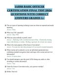 SS BASIC OFFICER&NewLine;CERTIFICATION FINAL TEST 2026&NewLine;QUESTIONS WITH CORRECT&NewLine;ANSWERS GRADED A&plus;&NewLine;