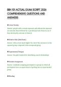 BBH 101 ACTUAL EXAM SCRIPT 2026&NewLine;COMPREHENSIVE QUESTIONS AND&NewLine;ANSWERS&NewLine;