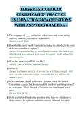 IAHSS BASIC OFFICER&NewLine;CERTIFICATION PRACTICE&NewLine;EXAMINATION 2026 QUESTIONS&NewLine;WITH ANSWERS GRADED A&plus;&NewLine;