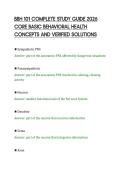BBH 101 COMPLETE STUDY GUIDE 2026&NewLine;CORE BASIC BEHAVIORAL HEALTH&NewLine;CONCEPTS AND VERIFIED SOLUTIONS&NewLine;