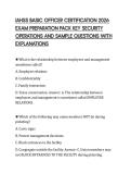 IAHSS BASIC OFFICER CERTIFICATION 2026&NewLine;EXAM PREPARATION PACK KEY SECURITY&NewLine;OPERATIONS AND SAMPLE QUESTIONS WITH&NewLine;EXPLANATIONS
