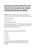 IAHSS BASIC OFFICER CERTIFICATION 2026&NewLine;PRACTICE TEST QUESTIONS AND DETAILED&NewLine;SCENARIO BREAKDOWN FULL REVIEW