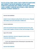 FIN 305 ACTUAL FINAL EXAM 2 WITH COMPLETE QUESTIONS &NewLine;AND CORRECT DETAILED ANSWERSACTUAL EXAM &NewLine;COMPLETE QUESTIONS AND CORRECT DETAILED ANSWERS &NewLine;&lpar;100&percnt; CORRECT VERIFIED SOLUTIONS&rpar; A NEW UPDATED &NewLine;VERSION &vert;ALREADY GRADED A&plus;