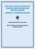 USMLE STEP 1 COMPLETE REVIEW STUDY GUIDE WITH HIGH-YIELD NOTES AND PRACTICE QUESTIONS