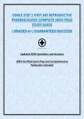 USMLE STEP 1 FIRST AID REPRODUCTIVE PHARMACOLOGY COMPLETE HIGH-YIELD STUDY GUIDE
