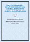 USMLE STEP 1 PHARMACOLOGY COMPLETE HIGH-YIELD STUDY GUIDE WITH DRUG MECHANISMS AND NOTES
