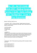 NU 189 &sol; NU189 EXAM 2 2026-2027 &vert; Medical-Surgical Nursing II Guide &vert; Galen College &vert; 100&percnt; Verified Q&A &vert; Grade A &vert; Pass Guaranteed
