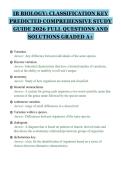 IB BIOLOGY&colon; CLASSIFICATION KEY&NewLine;PREDICTED COMPREHENSIVE STUDY&NewLine;GUIDE 2026 FULL QUESTIONS AND&NewLine;SOLUTIONS GRADED A&plus;
