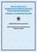 FIRST AID USMLE STEP 1 CARDIOVASCULAR COMPLETE HIGH-YIELD STUDY GUIDE AND REVIEW NOTES