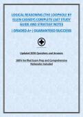 LOGICAL REASONING &lpar;THE LOOPHOLE BY ELLEN CASSIDY&rpar; COMPLETE LSAT STUDY GUIDE AND STRATEGY NOTES