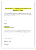 Pediatric Primary Care PNCB 2 Questions and Answers 2026&sol;2027 &vert; A&plus; Grade Study Guide for Pediatric Nurse Practitioner Certification Exam