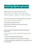 BIO 156 ACTUAL TEST BANK UPDATED&NewLine;QUESTIONS AND VERIFIED RESPONSES