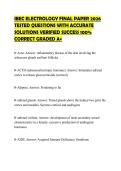 IBEC ELECTROLOGY FINAL PAPER 2026&NewLine;TESTED QUESTIONS WITH ACCURATE&NewLine;SOLUTIONS VERIFIED SUCCESS 100&percnt;&NewLine;CORRECT GRADED A&plus;