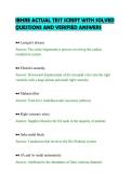 IBHRE ACTUAL TEST SCRIPT WITH SOLVED&NewLine;QUESTIONS AND VERIFIED ANSWERS&NewLine;
