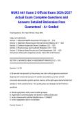 NURS 661 Exam 2 Official Exam 2026&sol;2027 Actual Exam Complete Questions and Answers Detailed Rationales Pass Guaranteed - A&plus; Graded