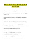 BIO 252 EXAM 3 QUESTIONS WITH CORRECT ANSWERS 2026