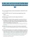 IC&sol;RC ADC ACTUAL EXAM PAPER 2026&NewLine;QUESTIONS WITH ANSWERS GRADED&NewLine;A&plus;&NewLine;