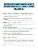 IC&sol;RC ADC CERTIFICATION SCRIPT&NewLine;2026 QUESTIONS WITH SOLUTIONS&NewLine;GRADED A&plus;