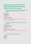 PMHNP ANCC Exam LATEST 2026 UPDATE 100 &NewLine;QUESTIONS AND DETAILED VERIFIED ANSWERS &NewLine;FROM ACTUAL EXAMS TEST GRADE A&plus; 