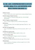 IC&sol;RC ADC COMPREHENSIVE STUDY&NewLine;GUIDE 2026 FULL QUESTIONS AND&NewLine;SOLUTIONS GRADED A&plus;&NewLine;
