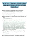 IC&sol;RC ADC PRACTICE EXAMINATION&NewLine;2026 QUESTIONS WITH ANSWERS&NewLine;GRADED A&plus;