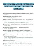 ICC MASONRY ACTUAL EXAM PAPER&NewLine;2026 QUESTIONS WITH ANSWERS&NewLine;GRADED A&plus;&NewLine;