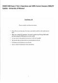CHEM 2100 Exam 3 Test 1 Questions and 100&percnt; Correct Answers 2026&sol;27&NewLine;Update - University of Missouri