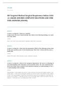 ATI targeted medical surgical respiratory EXAM A&plus; GRADE ASSURED COMPLETE SOLUTIONS AND VERIFIED ANSWERS