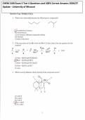 CHEM 2100 Exam 3 Test 4 Questions and 100&percnt; Correct Answers 2026&sol;27&NewLine;Update - University of Missouri