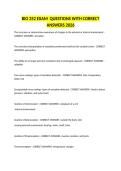 BIO 252 EXAM  QUESTIONS WITH CORRECT ANSWERS 2026