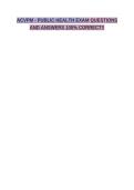 ACVPM - PUBLIC HEALTH EXAM QUESTIONS AND ANSWERS 100&percnt; CORRECT&excl;&excl;&NewLine;&NewLine;