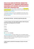 WGU D440 HESI NUTRITION OBJECTIVE ASSESSMENT V2 &vert; VERIFIED QUESTIONS & ANSWERS WITH EXPERT EXPLANATIONS &vert; 2026&ndash;2027 UPDATED PDF