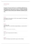 Prophecy critical care RN EXAM A&plus; GRADE ASSURED COMPLETE SOLUTIONS AND VERIFIED ANSWERS