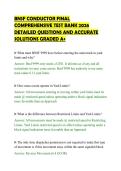 BNSF CONDUCTOR FINAL&NewLine;COMPREHENSIVE TEST BANK 2026&NewLine;DETAILED QUESTIONS AND ACCURATE&NewLine;SOLUTIONS GRADED A&plus;