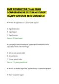 BNSF CONDUCTOR FINAL EXAM&NewLine;COMPREHENSIVE TEST BANK EXPERT&NewLine;REVIEW ANSWERS 2026 GRADED A&plus;
