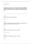 Prophecy critical care RN EXAM A&plus; GRADE ASSURED COMPLETE SOLUTIONS AND VERIFIED ANSWERS