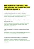 BNSF CONDUCTOR FINAL SCRIPT 2026&NewLine;FULL QUESTIONS AND CORRECT ANSWERS&NewLine;SUCCESS PREP GRADED A&plus;