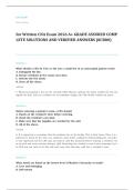 CNA written EXAM A&plus; GRADE ASSURED COMPLETE SOLUTIONS AND VERIFIED ANSWERS