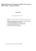 CHEM 2100 Exam 4 Test 1 Questions and 100&percnt; Correct Answers&NewLine;2026&sol;27 Update - University of Missouri