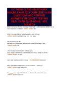 DC THIRD CLASS STATIONARY&NewLine;BOILER EXAM 2025 COMPLETE EXAM&NewLine;QUESTIONS AND VERIFIED&NewLine;ANSWERS &vert;RECENTLY TESTING&NewLine;REAL EXAM QUESTIONS&vert; 100&percnt;&NewLine;SOLVED&excl;&excl;