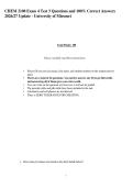 CHEM 2100 Exam 1&comma; 2&comma; 3 & 4  Questions and Answers 2026&sol;27 Update &lpar;Package Deal&rpar; University of Missouri