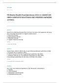 ATI PN mental health proctored EXAM A&plus; GRADE ASSURED COMPLETE SOLUTIONS AND VERIFIED ANSWERS